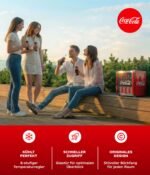 CUBES Coca-Cola Mini-Kühlschrank 48L Rot mit Glastür – Bild 2