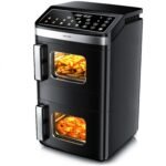 Arendo Heißluftfritteuse Dual Zone 17L 2800W | Zwei Kammern