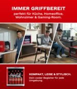 CUBES Coca-Cola Mini-Kühlschrank 48L Rot mit Glastür – Bild 5