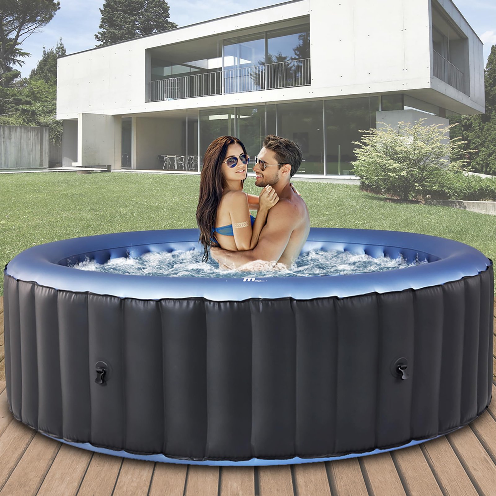 81f3VpIG_KL Miweba MSpa Bergen Whirlpool 4 Personen – 118 Düsen, 1077 L – Bild 1