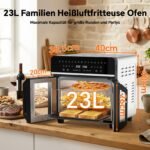 XXL Heißluftfritteuse 23L Mini-Backofen 2600W Dual Zone – Bild 7