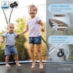 KINETIC SPORTS Trampolin Outdoor Ø 366 cm Salto Plus Blau – Bild 4