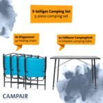 CampAir Campingmöbel-Set 5-teilig | Tisch + 4 Klappstühle – Bild 2