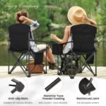 HIGH POINT SPORTS Campingstuhl 2er Set XXL 200 kg – Schwarz – Bild 7