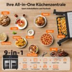XXL Heißluftfritteuse 23L Mini-Backofen 2600W Dual Zone – Bild 2
