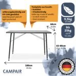 CampAir Campingmöbel-Set 5-teilig | Tisch + 4 Klappstühle – Bild 4