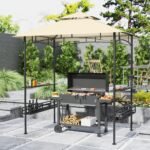 Outsunny Grillpavillon 240x150cm – Wasserdicht mit UV-Schutz – Bild 2