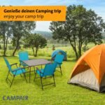 CampAir Campingmöbel-Set 5-teilig | Tisch + 4 Klappstühle – Bild 5